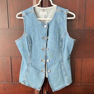 Sofia by Sofia Vergara Blue Denim Vest